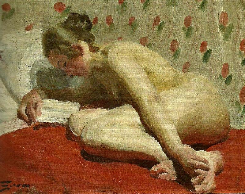 Anders Zorn nakna kvinnokroppen France oil painting art